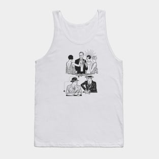 Art Deco Flirty Couples - Vintage Aesthetic Tank Top